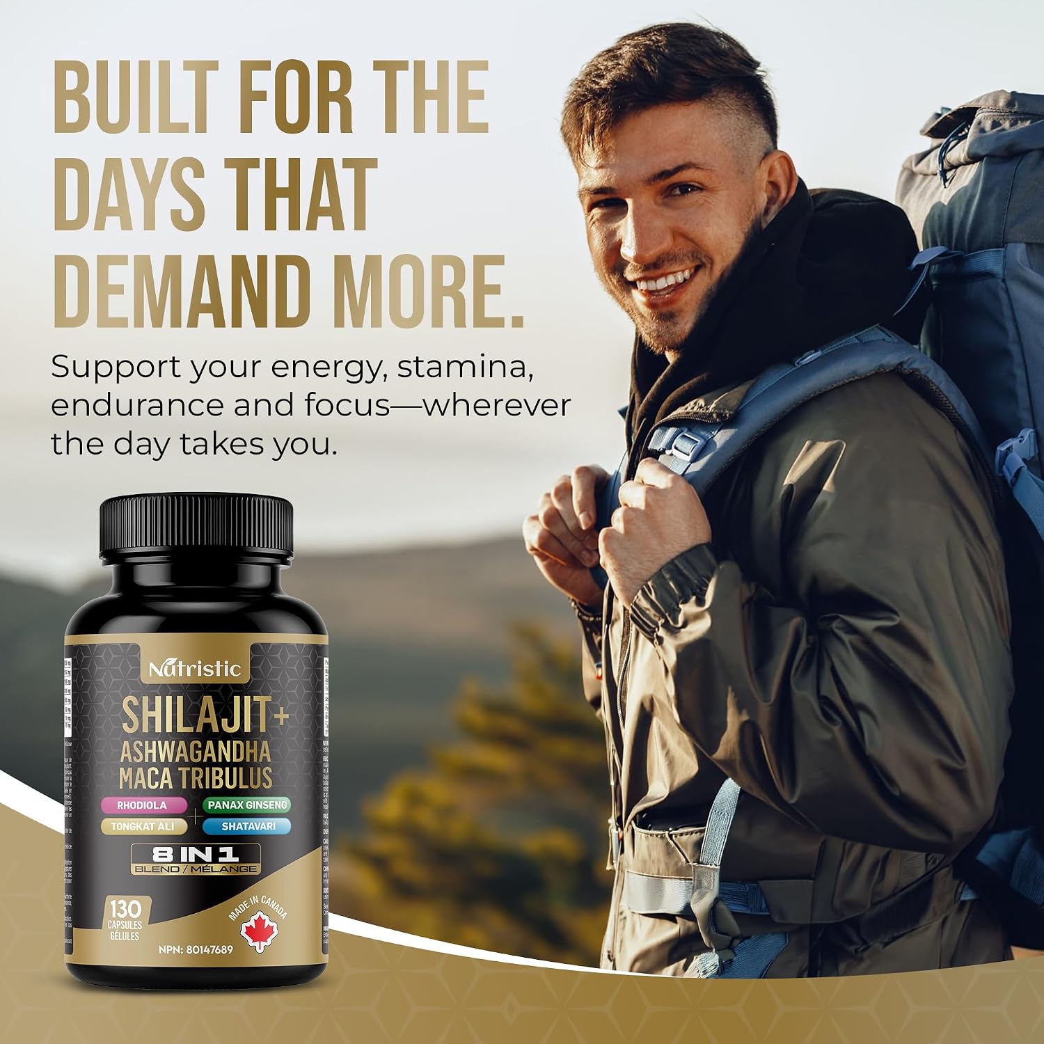 Detalle 2 de Nutristic SHILAJIT+ 8-in-1 Supplement, 130 Vegetarian Capsules