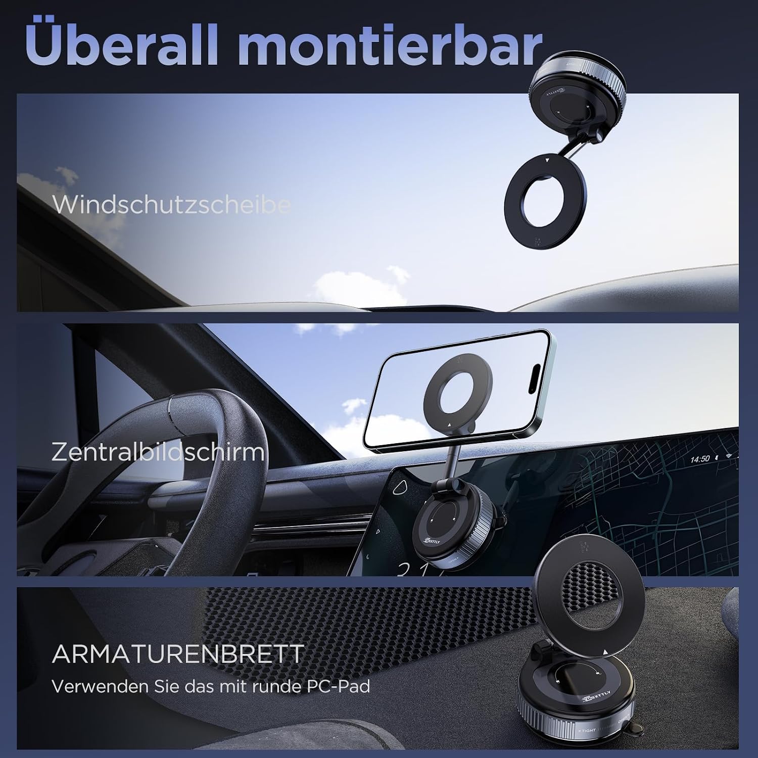 Detalle de MSXTTLY Vmag-S1 magnetische Autohalterung 360°