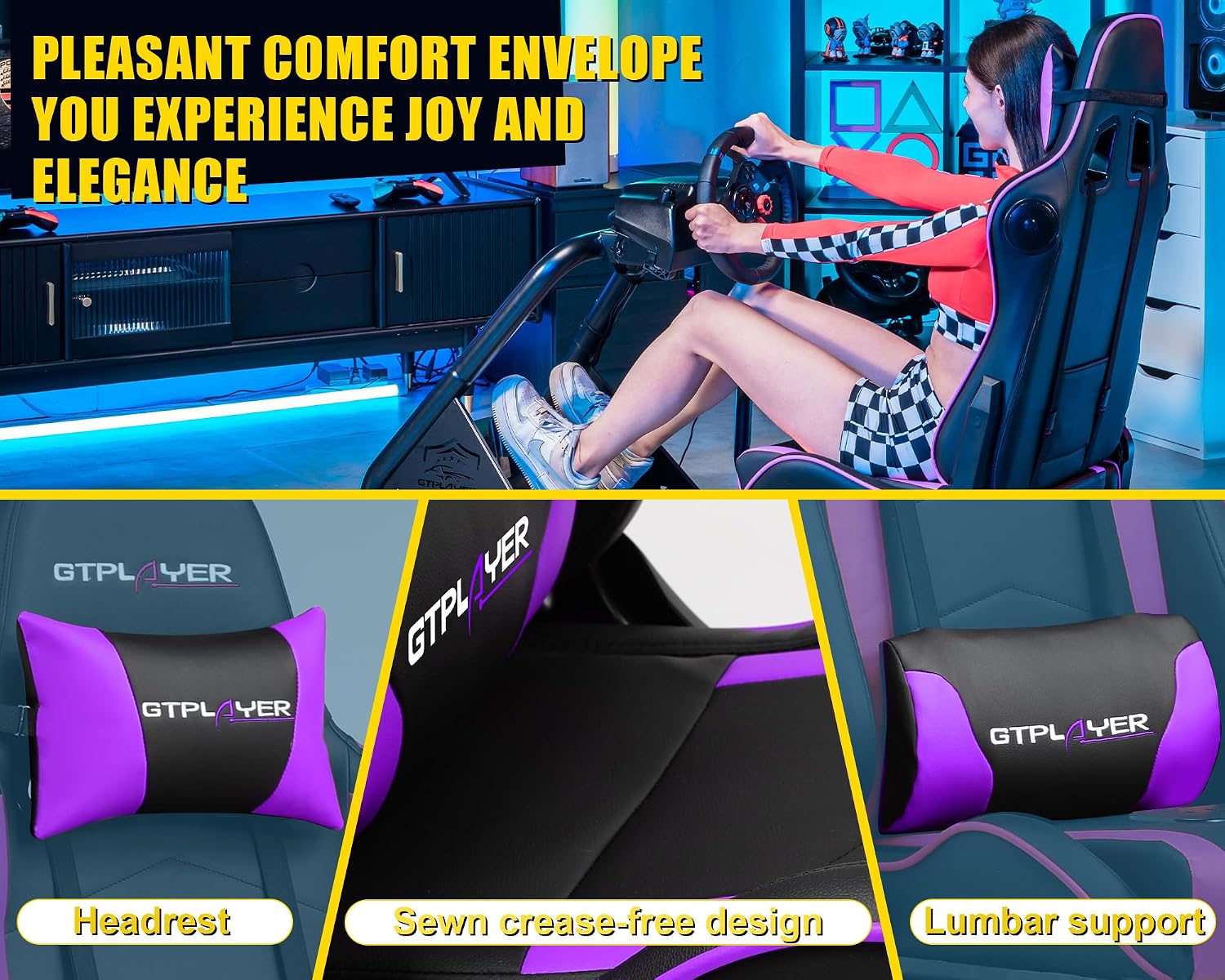 Detalle 1 de GTPLAYER simulatore di guida con sedile PC