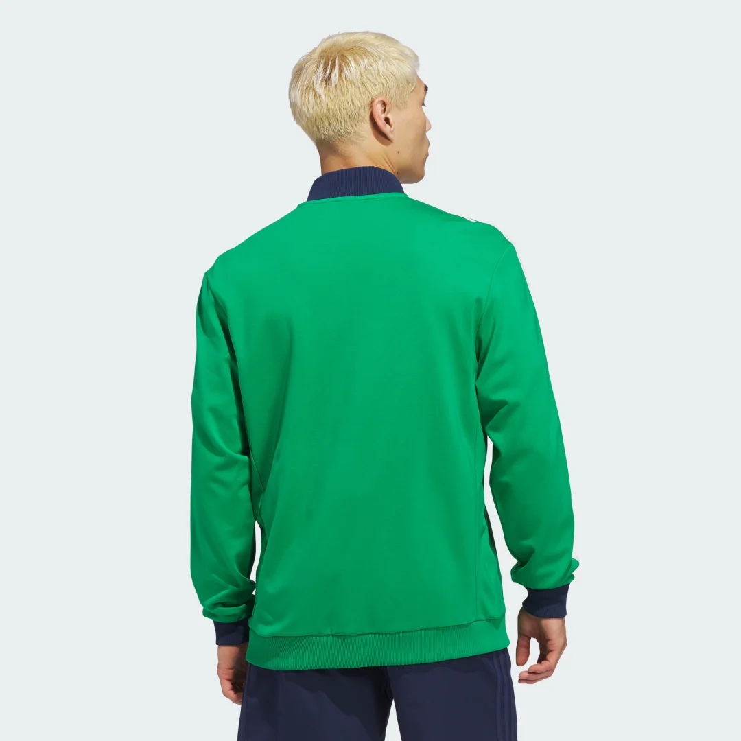 Detalle 2 de Sudadera Originals 1/4 Zip 3 bandas de Adidas — Verde