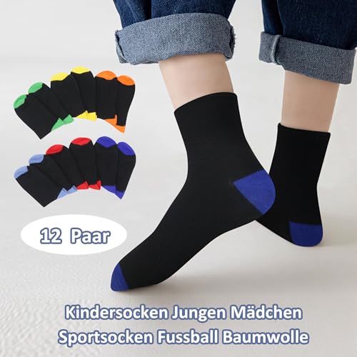 Thumbnail 3 de Uizuooy Chaussettes de sport pour enfants – 12 paires coton respirantes (2876-39_42)