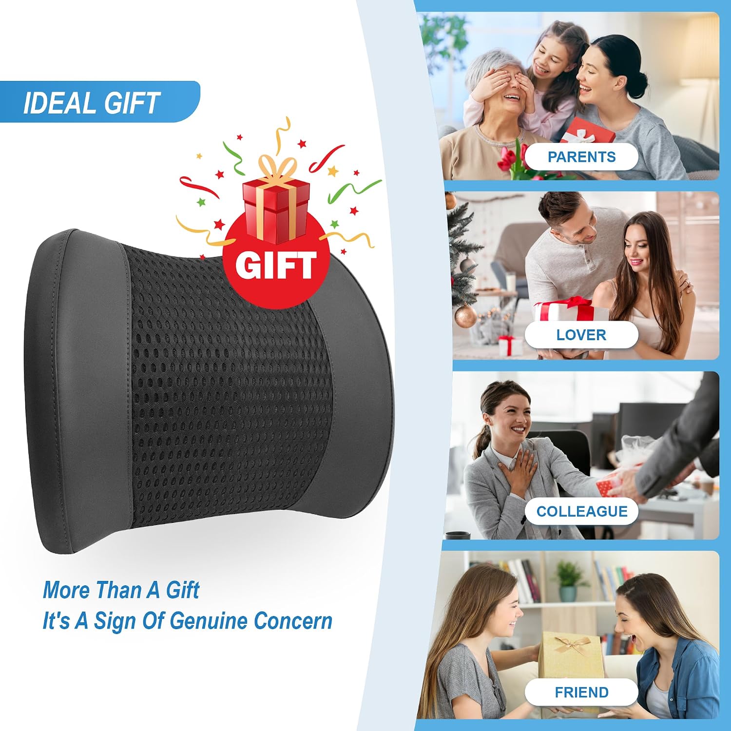Thumbnail 5 de Lofty Aim Lumbar Support Pillow for Car with Memory Foam and Adjustable Straps