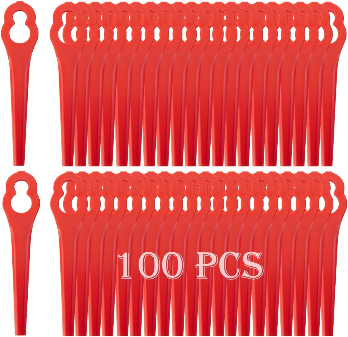 Detalle de Pack of 100 PA6 nylon blade set for Einhell cordless lawn trimmer accessories