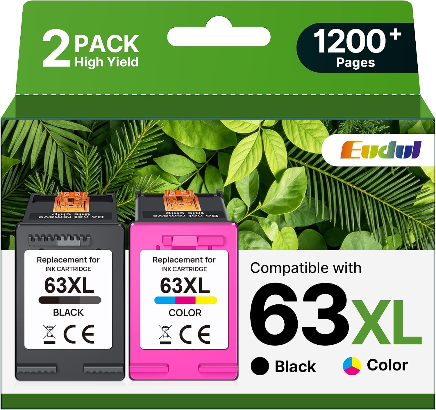Detalle de 63XL Ink Cartridges Combo Pack 2-pack for HP 🖨