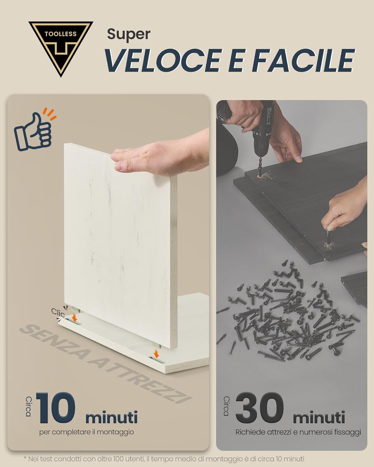 Thumbnail 3 de SONGMICS HOME Mobile Sottolavabo da Bagno BBC222WJ01 – Montaggio Rapido, Senza Attrezzi, Stile Vintage Country