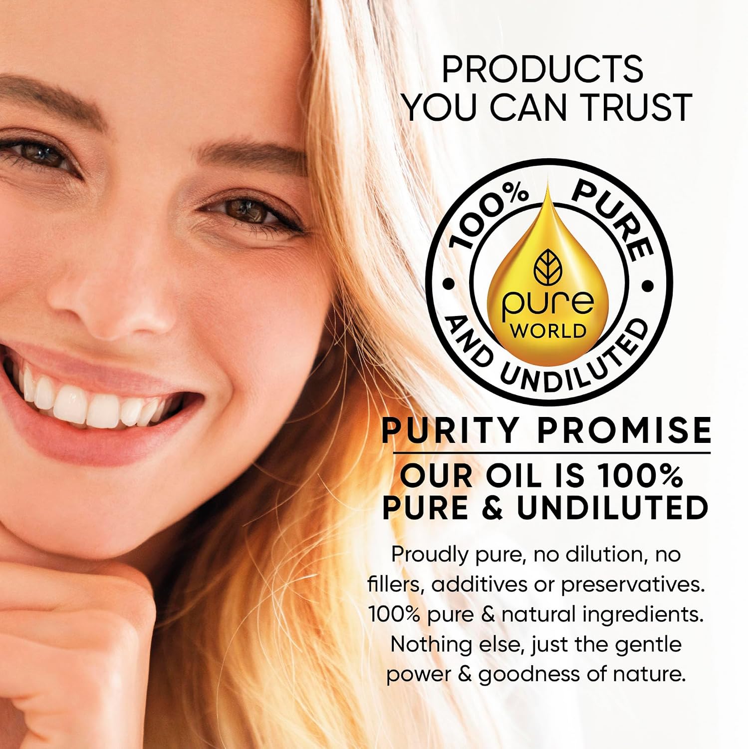 Detalle de Pure World Natural Castor Oil 1000 ml for Hair & Skin