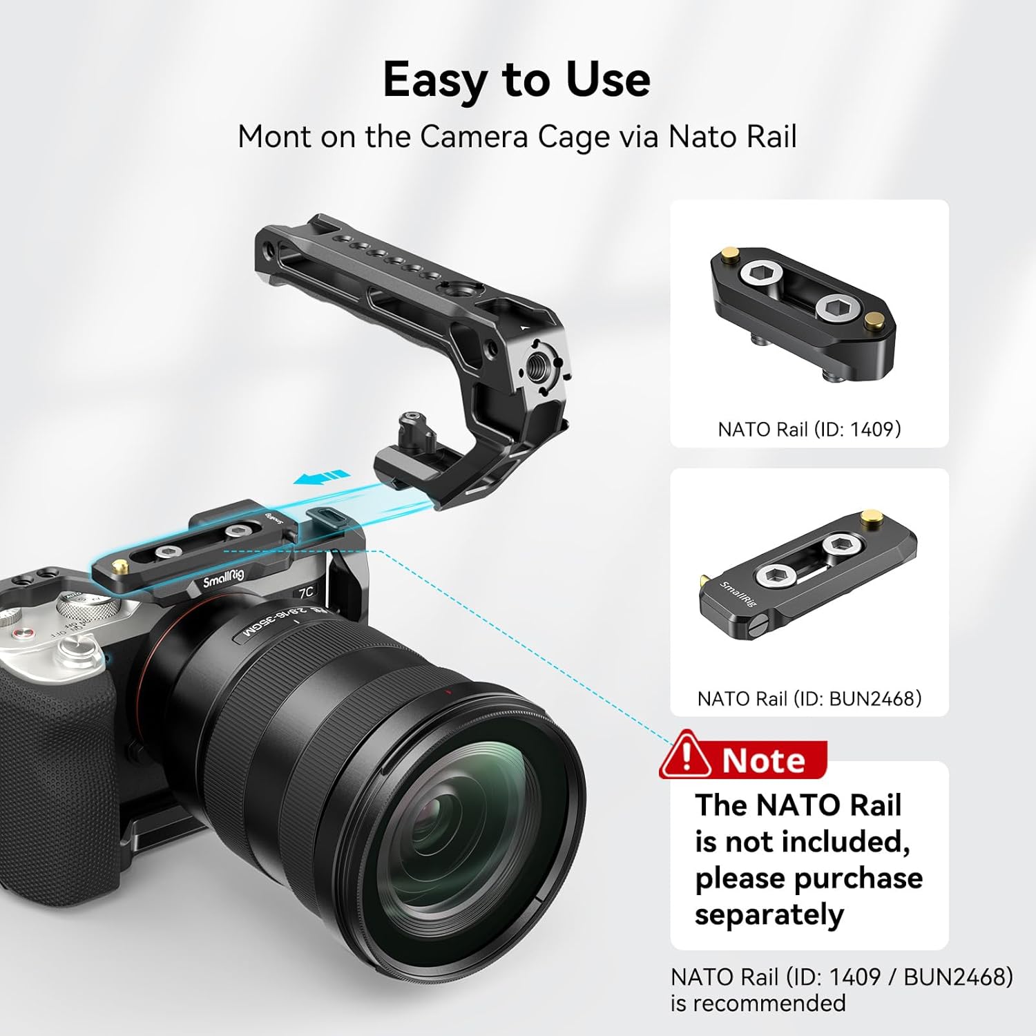 Detalle 2 de SMALLRIG 3766 NATO Top Handle 10kg load