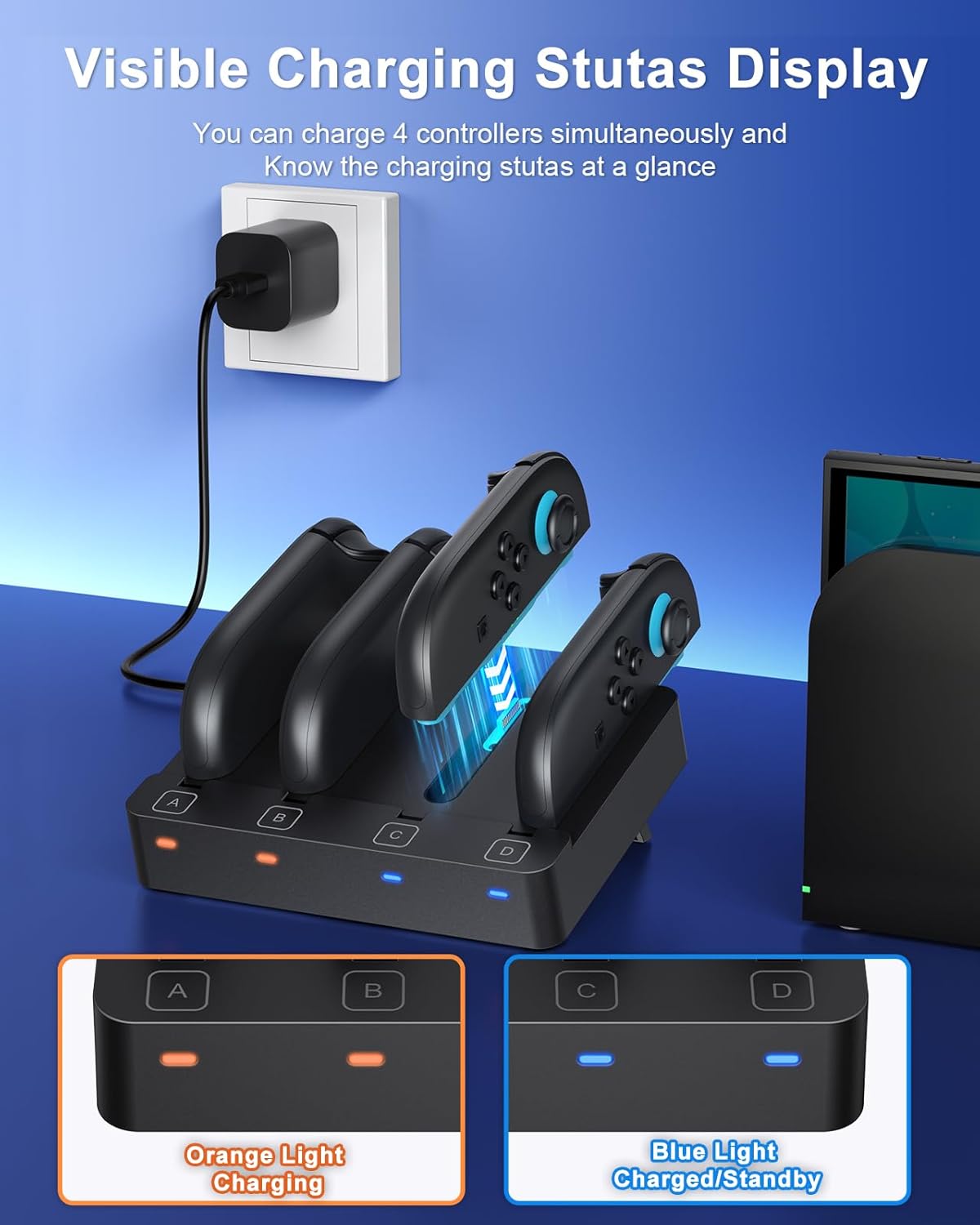 Detalle de 8‑in‑1 Controller Ladestation für Switch
