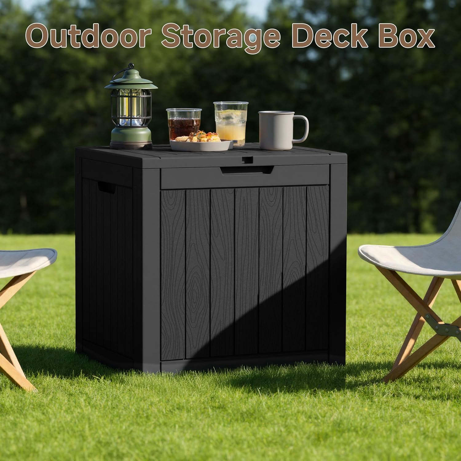 Thumbnail 2 de EasyUp 35 Gallon Deck Box, Black Waterproof Outdoor Storage with UV Resistance