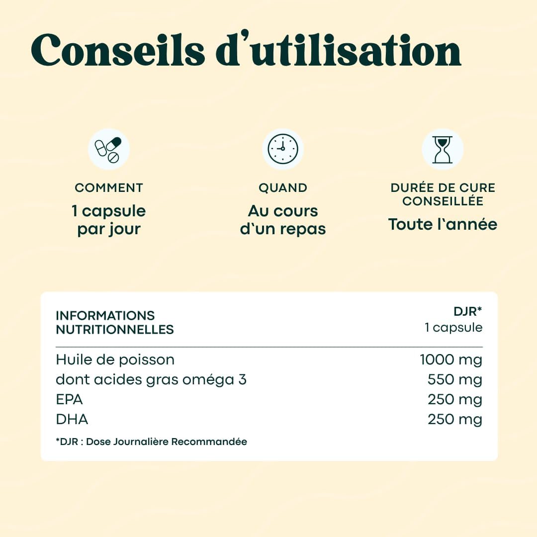 Thumbnail 4 de Omega 3 Huile de Poisson 1000 mg Pure et Concentrée Essentials by Novoma – Cure d’1 mois