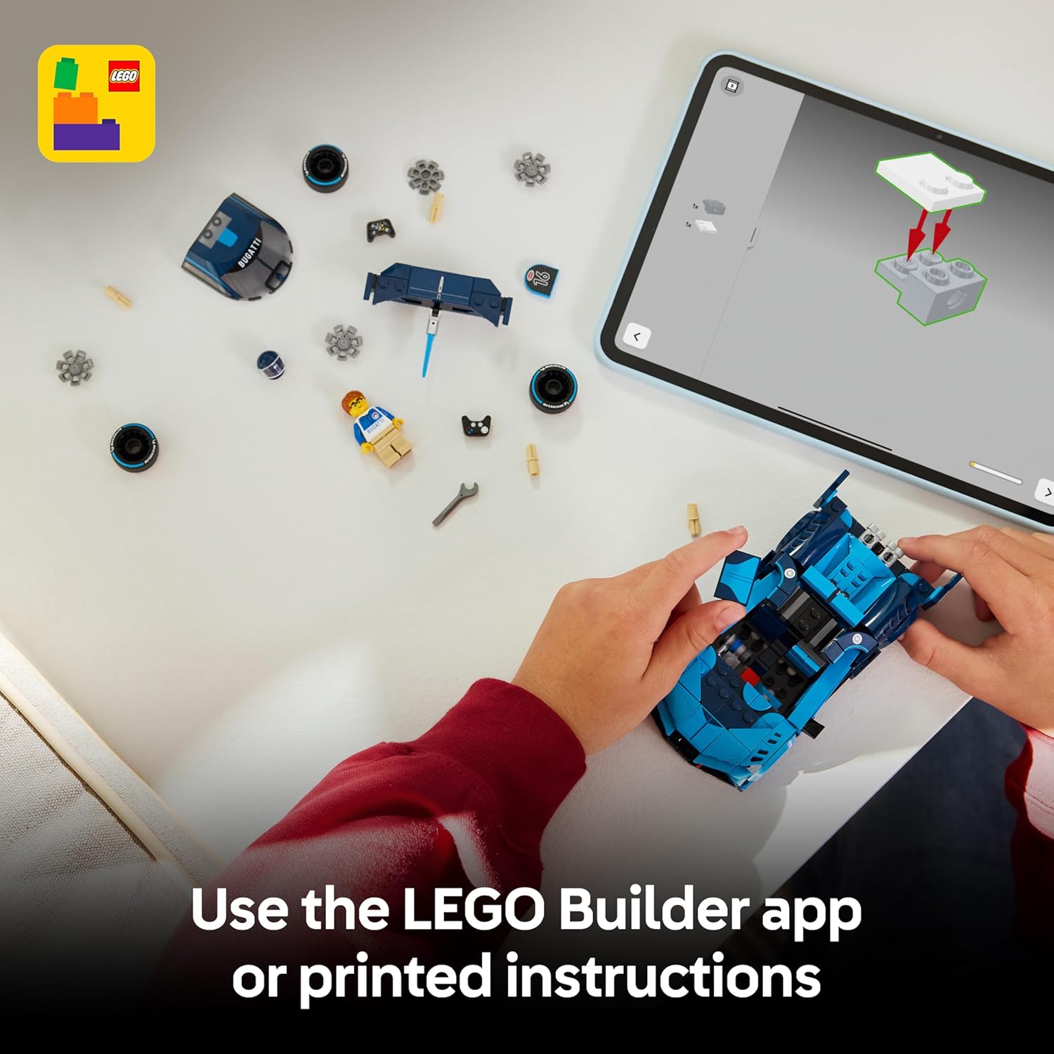 Thumbnail 5 de LEGO Speed Champions Bugatti Vision GT 77253 Hyper Sports Car model kit with minifigure driver