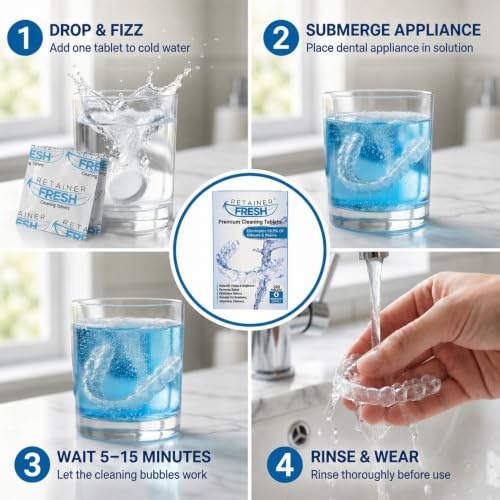Thumbnail 7 de Retainer Fresh Retainer Cleaner Tablets 120 Tablets – Minty Fresh, 4-Month Supply
