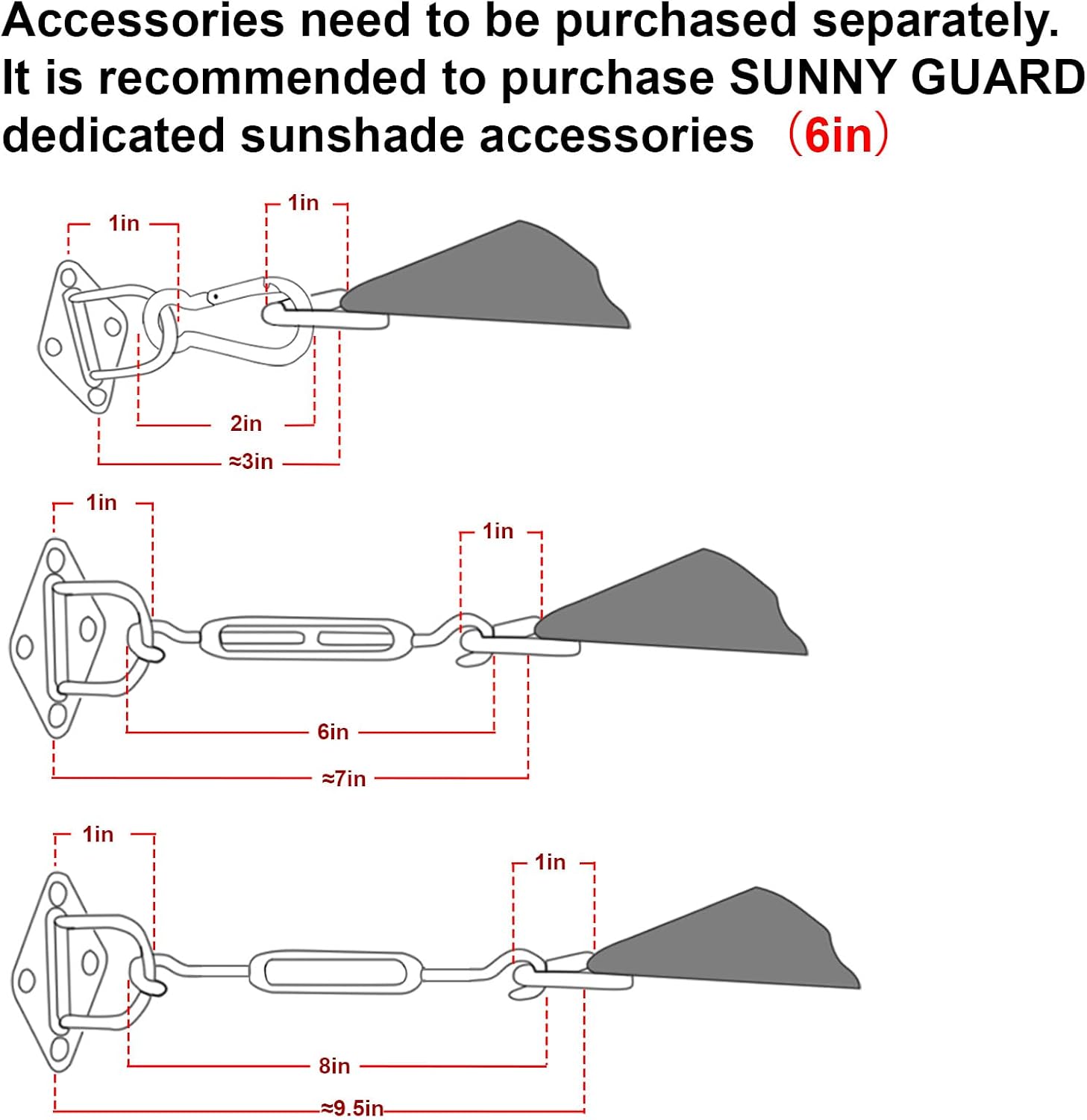 Detalle de SUNNY GUARD SGSS2C0T004-001 Triangle Shade Sail, Sand HDPE, 95% UV Block