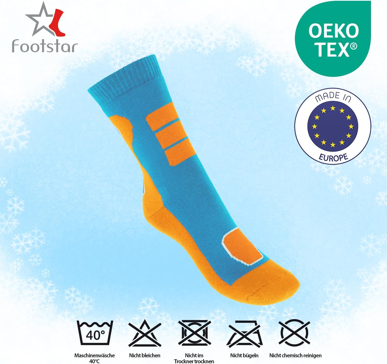 Detalle de Footstar thermosokken voor kinderen, 6 paar kleurrijke badstof wintersokken