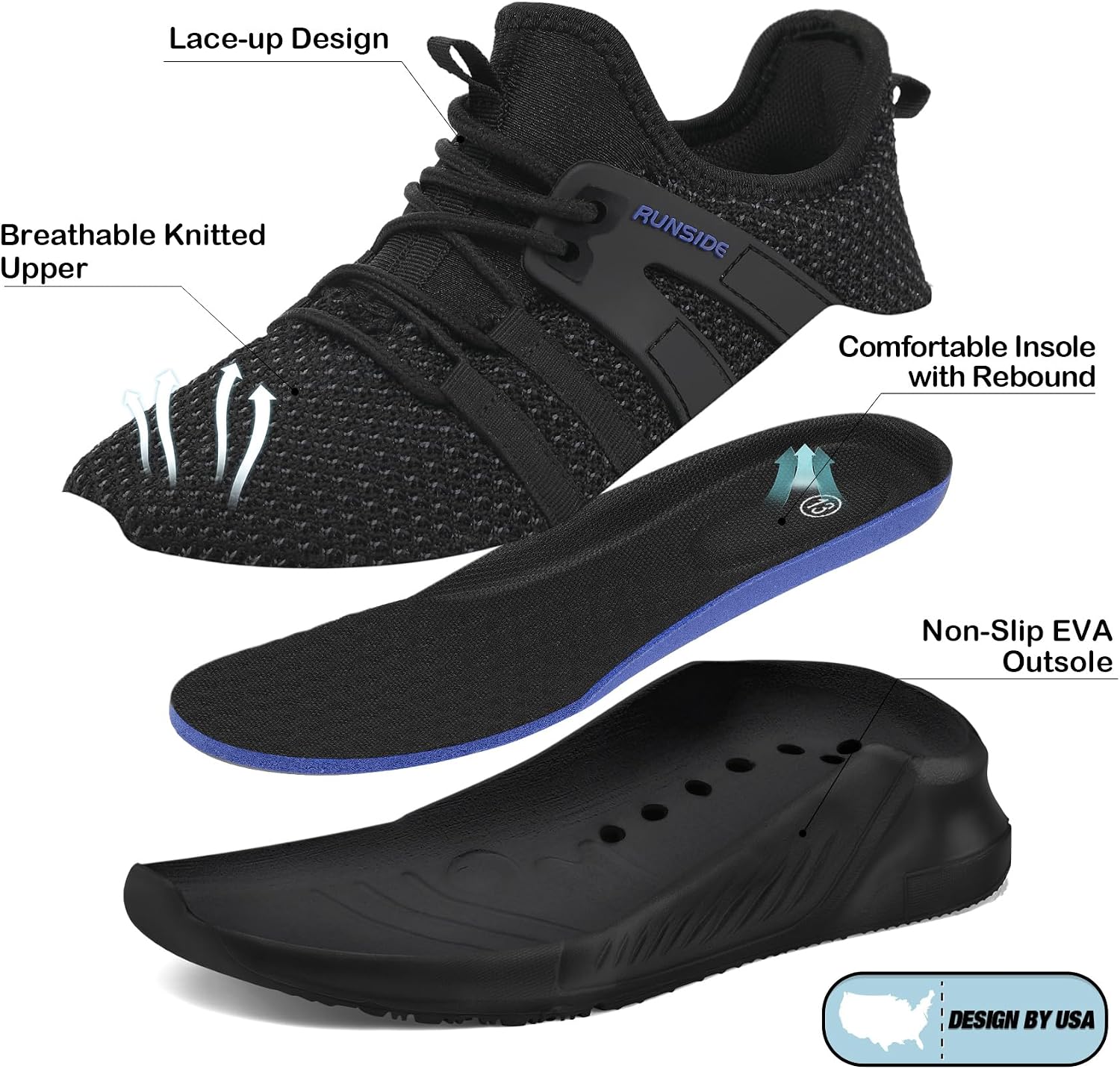 Thumbnail 4 de RUNSIDE Lightweight Kids Tennis Shoes 0.55 lb