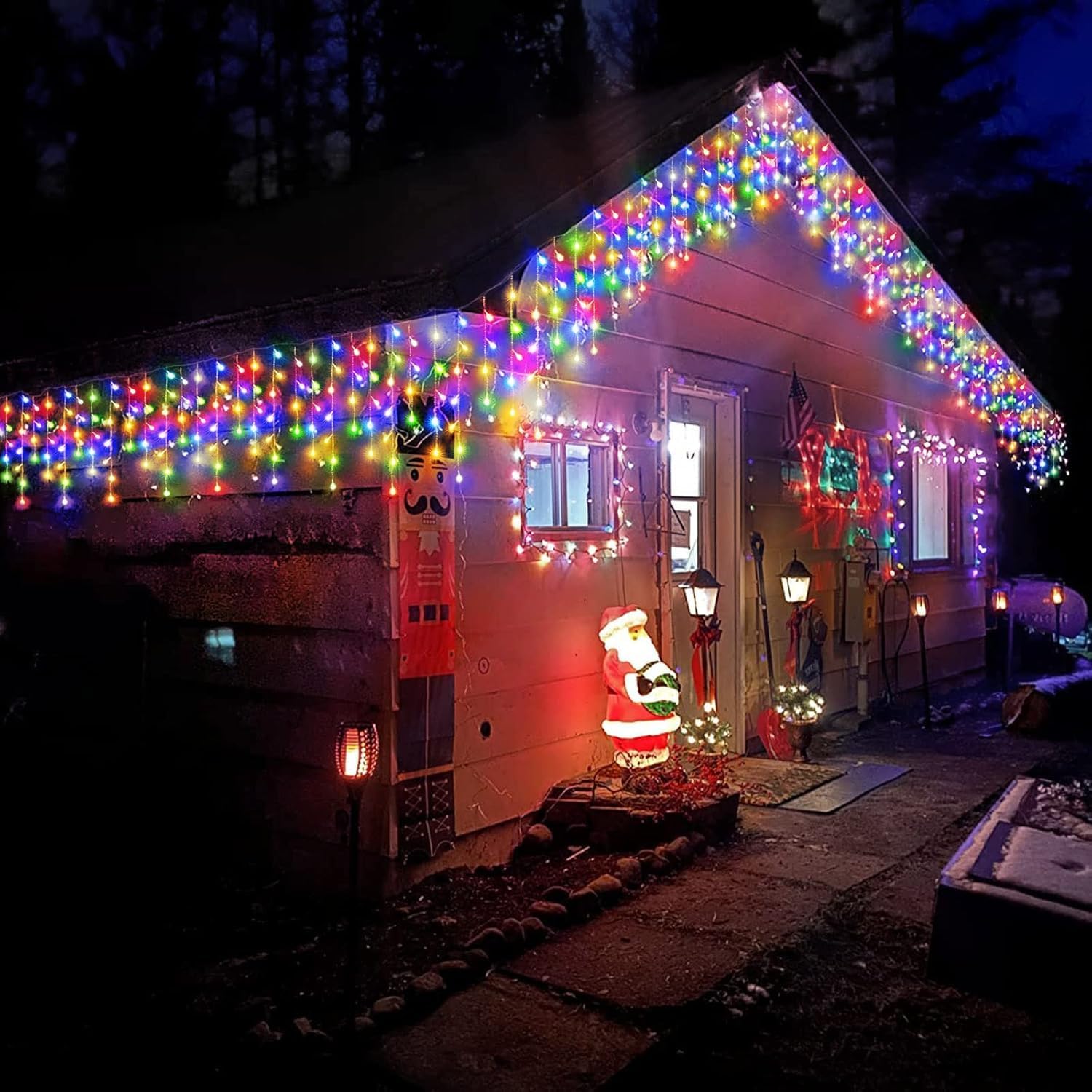 Detalle 2 de Homeleo Solar Icicle 4M 160 LED string lights