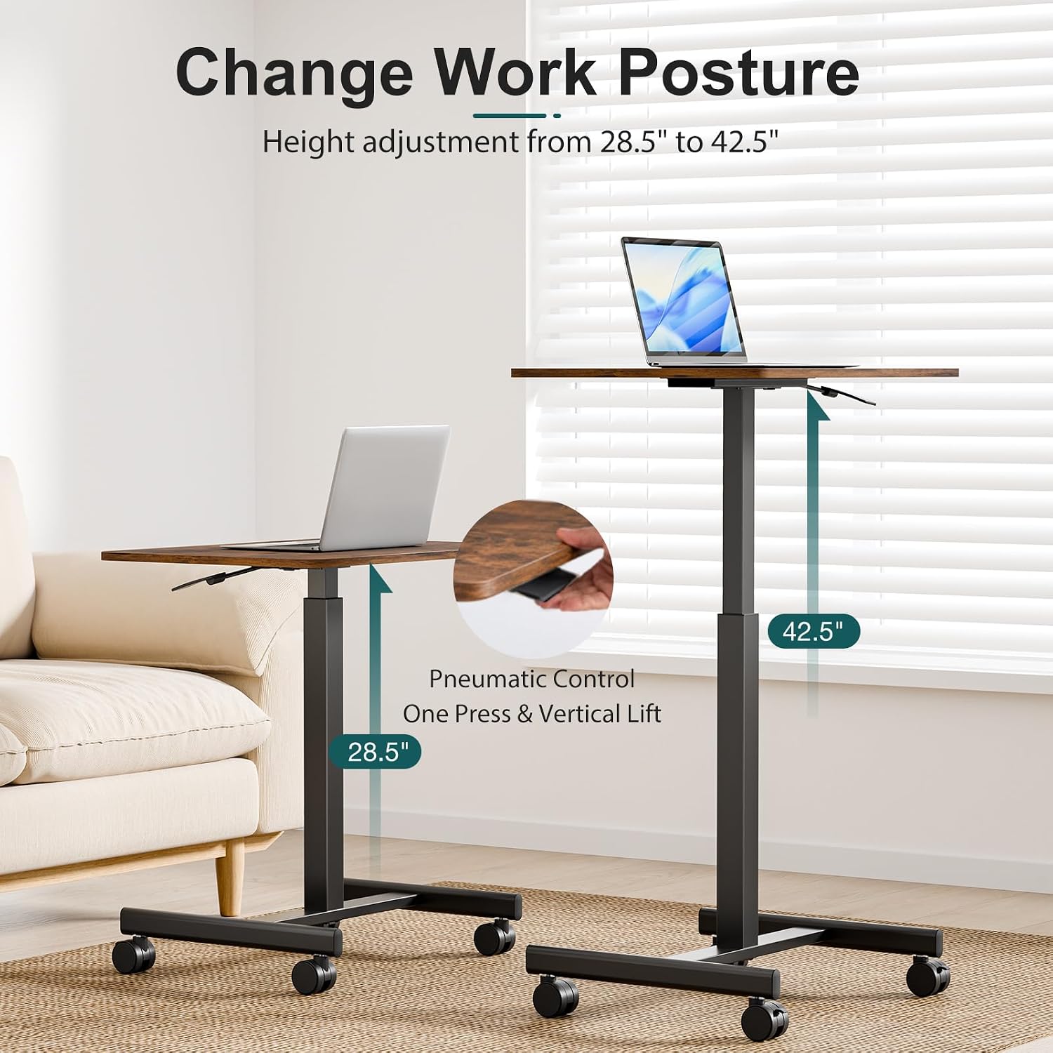 Detalle 2 de HAPPYMONT Mobile Rolling Desk