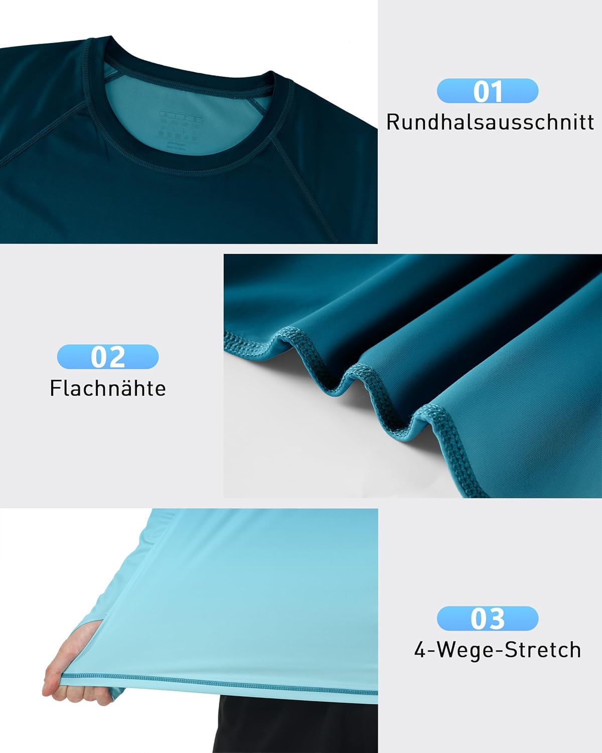 Thumbnail 3 de Roadbox Herren UV-Schutz Shirt UPF 50+ Rashguard Langarm – Schnelltrocknend, atmungsaktiv und langlebig