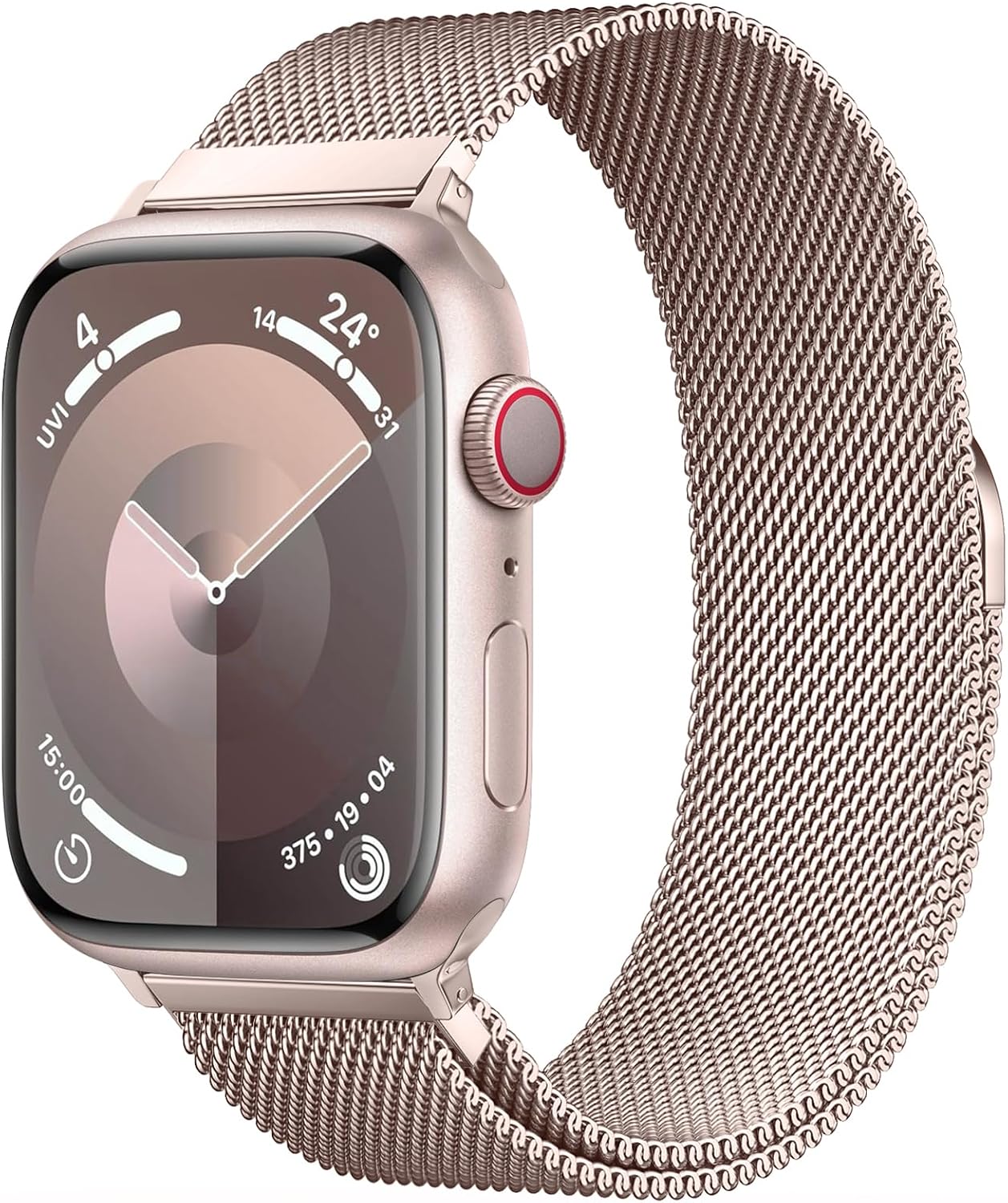 Detalle de Stainless Steel Milanese Loop for Apple Watch — 46mm/44mm/45mm/49mm Magnetic Clasp Replacement