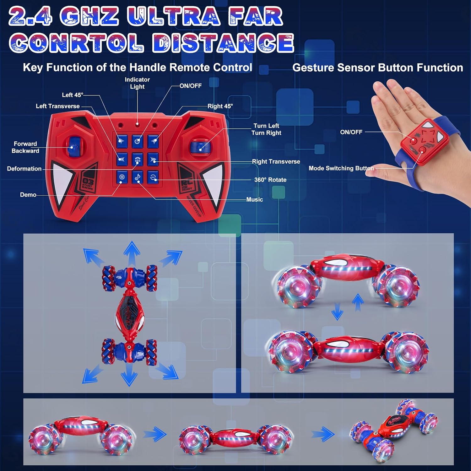 Thumbnail 4 de Ltteaoy Macchina Telecomandata Spider per Bambini 60 min