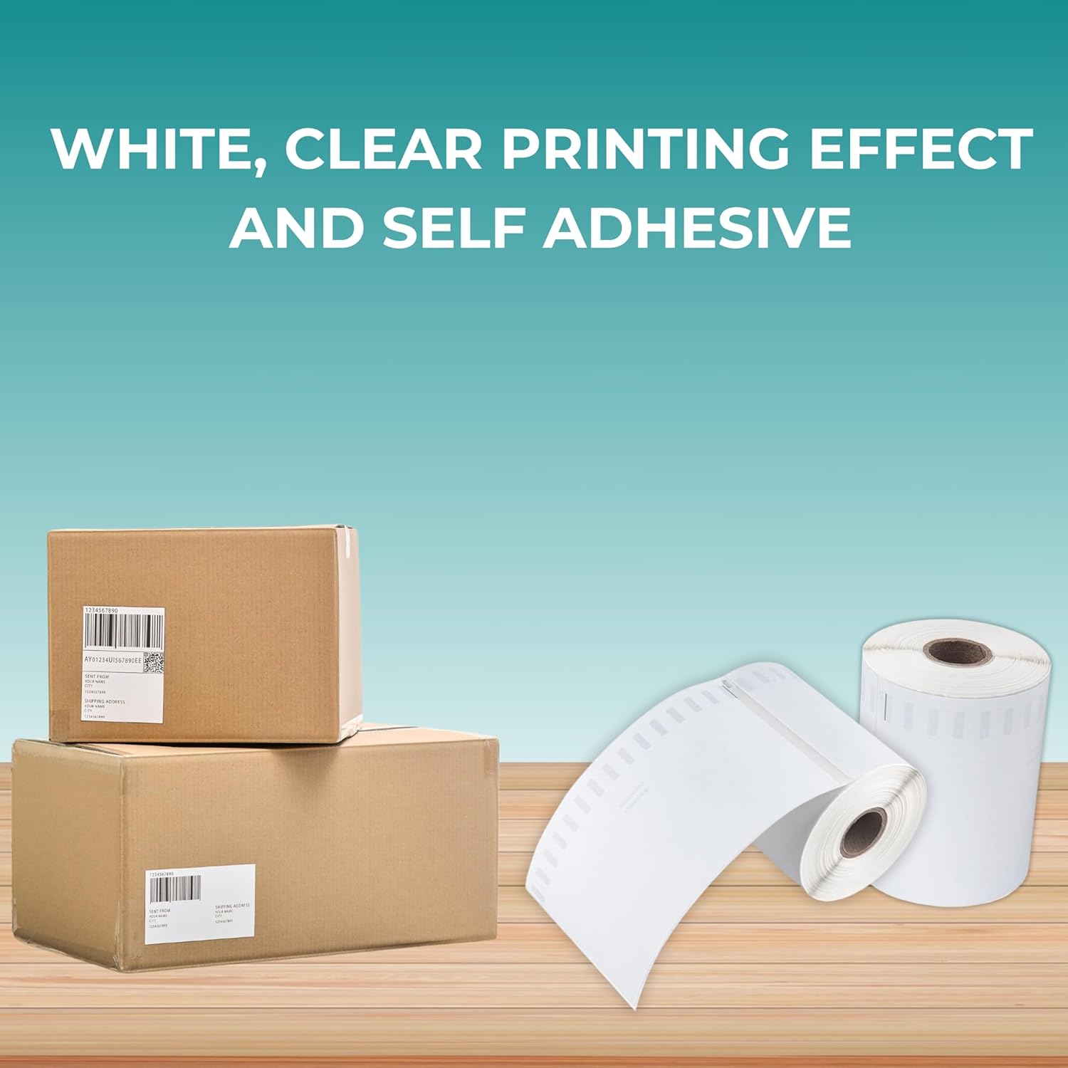 Detalle de Double Dragon 1 Roll of 220 Extra-Large 104x159mm Thermal Shipping Labels