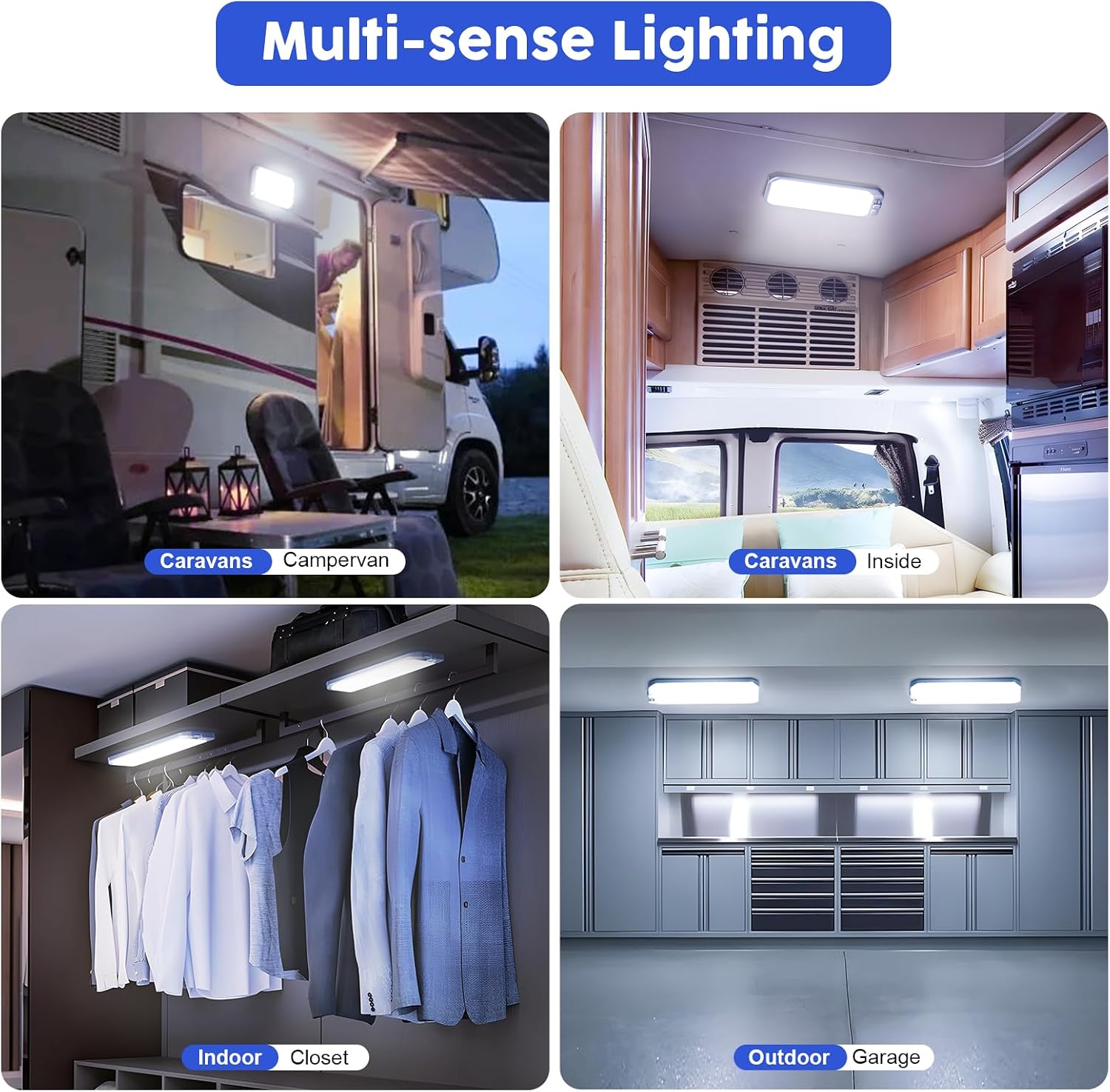 Thumbnail 6 de Kriogor 12V LED Ceiling Lights for Campervan – 3 Colour Modes, Dimmable, 198 LEDs (1200 LM)