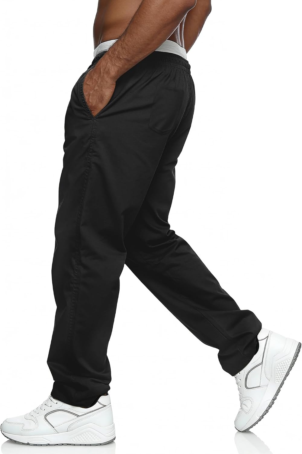 Detalle 2 de Comdecevis Men's Relaxed Fit Casual Pants, Elastic Waist and Drawstring