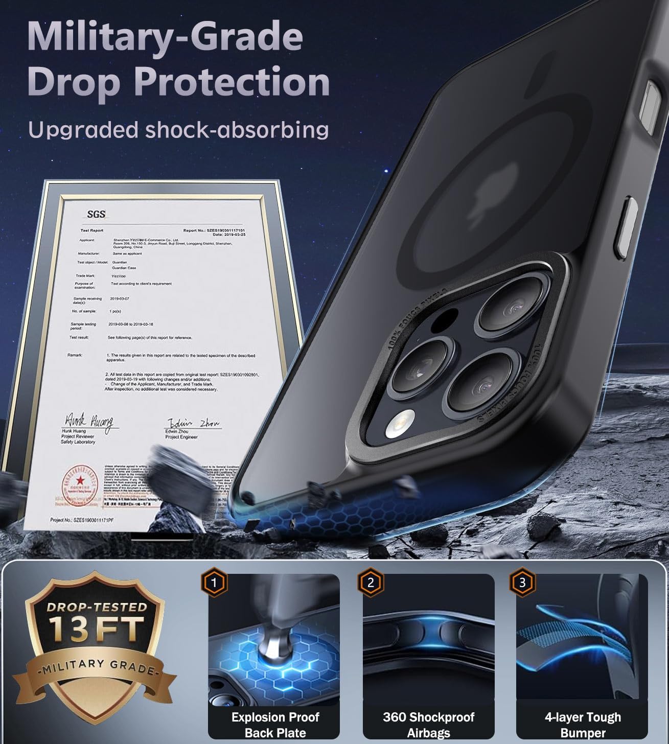 Thumbnail 4 de Newfuture iPhone 16 Pro Magnetic Slim Case 13ft
