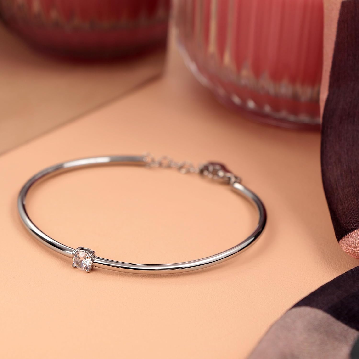 Detalle de MORELLATO Bracciale Donna Collezione Cerchi SAKM63 in Acciaio Inossidabile con Pietra