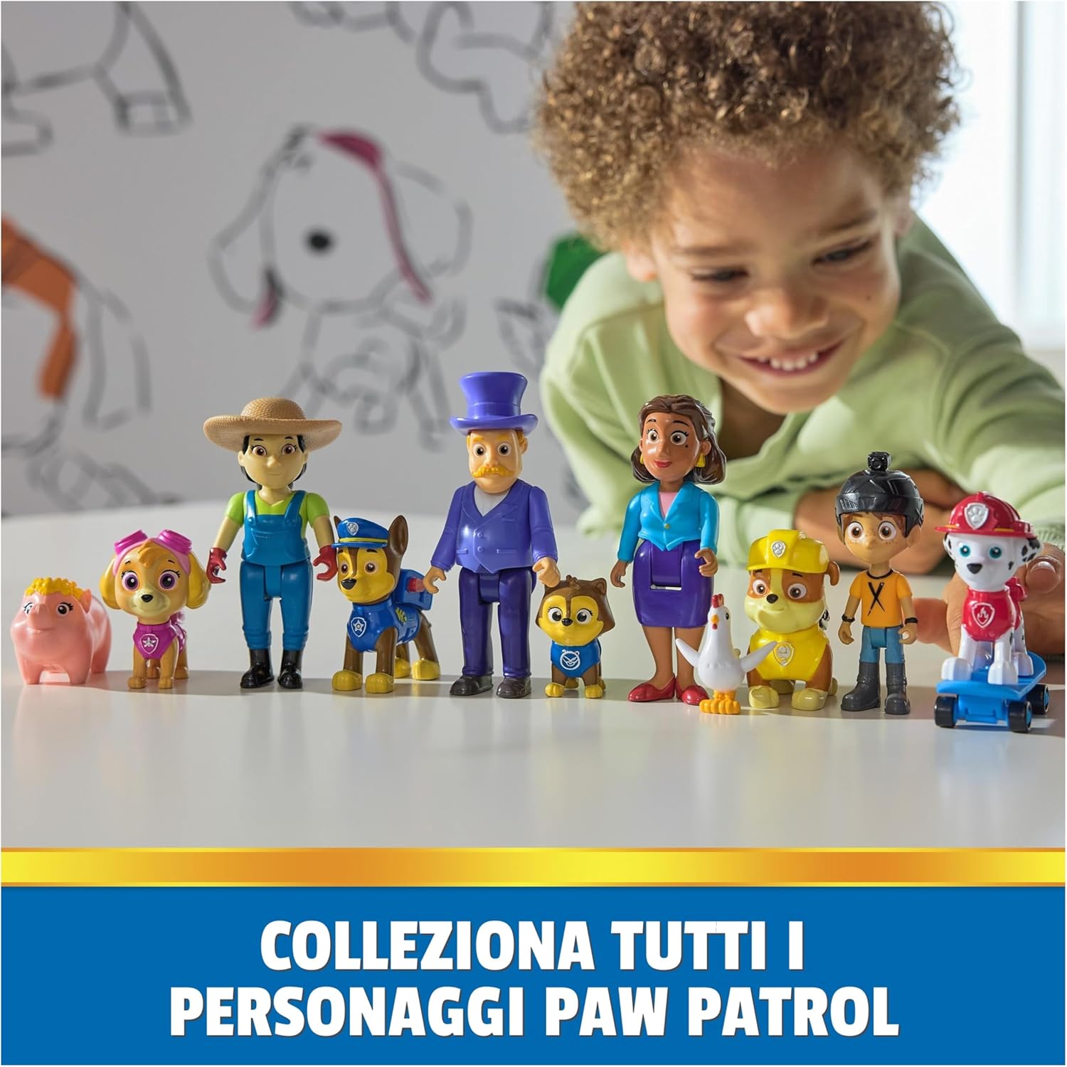 Detalle de PAW Patrol: Set di personaggi Chase e sindaco Humdinger – giocattolo PAW Patrol per bambini dai 3 anni