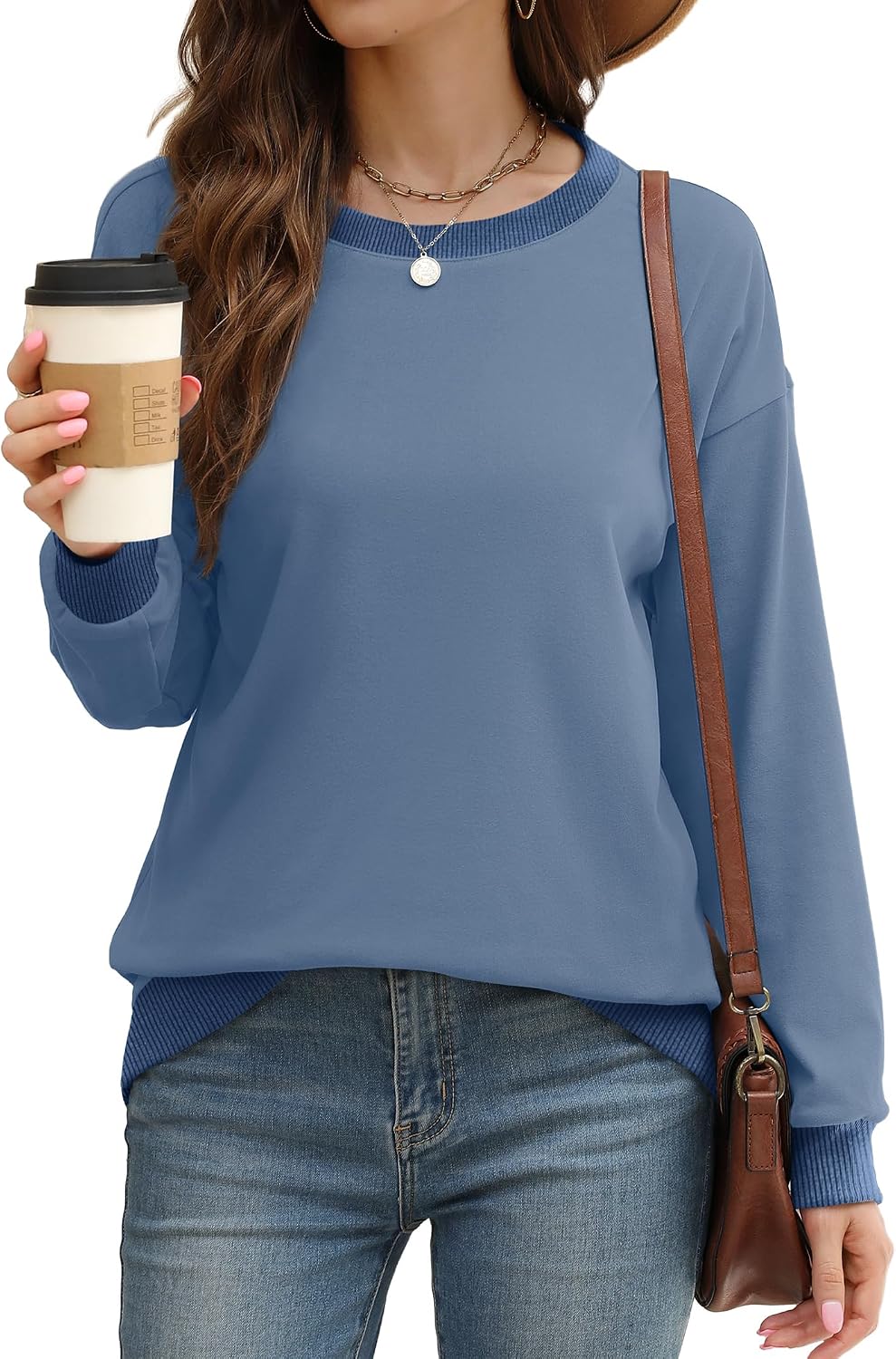 Detalle 2 de Saloogoe Women's Sweatshirt Crewneck