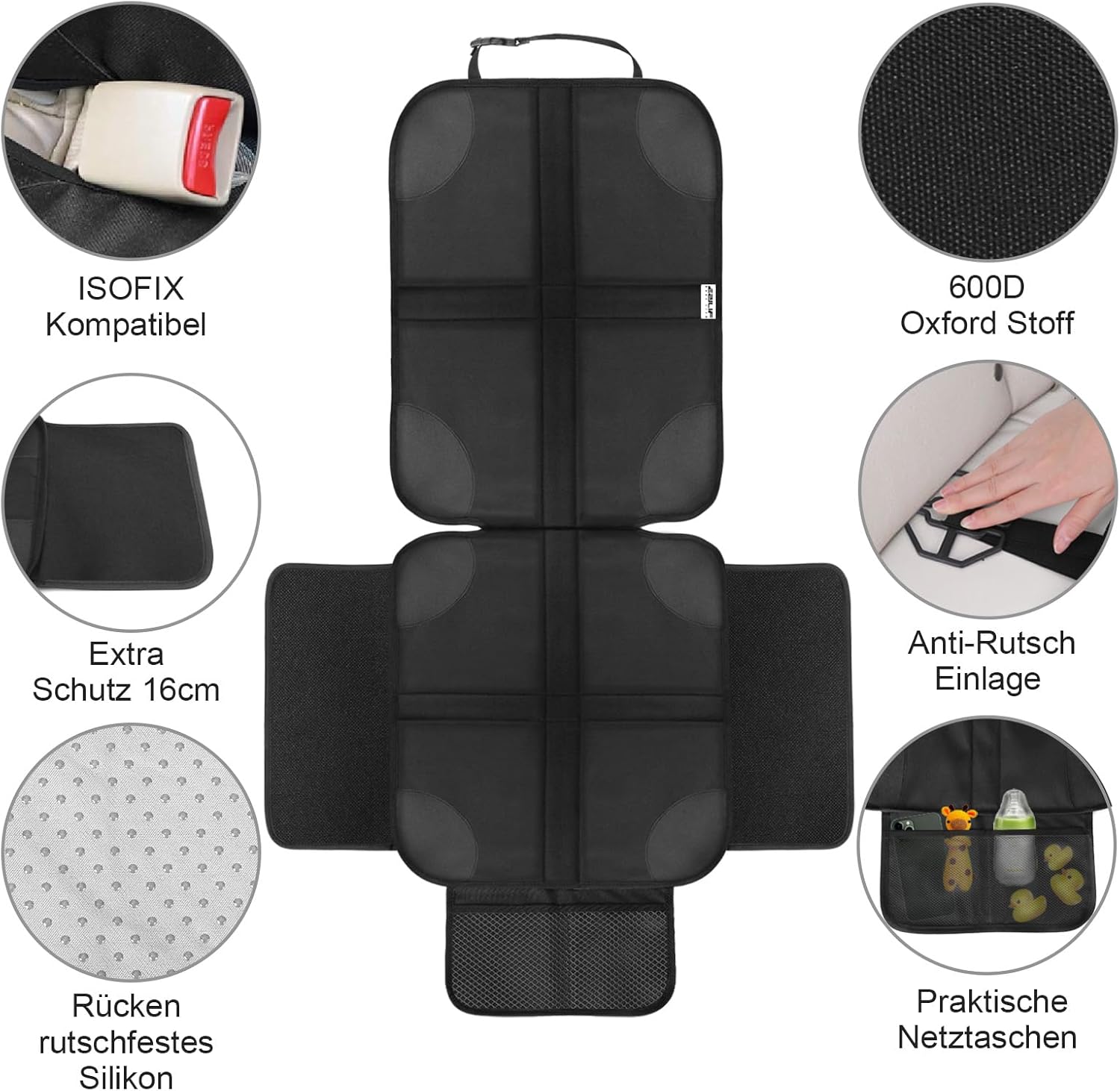 Detalle 2 de Ezilif Kindersitzunterlage ISOFIX 49×62 cm