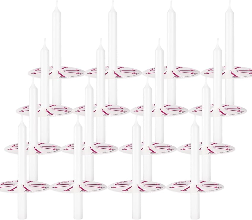 Detalle de 100 White Taper Candles 5-Inch — Handheld Church Candles 🕯