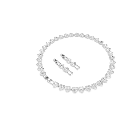 Thumbnail 4 de Swarovski Ariana Grande x Collana Tennis: gioiello con pavé di cristalli Cry a forma di cuore, placcatura rodio