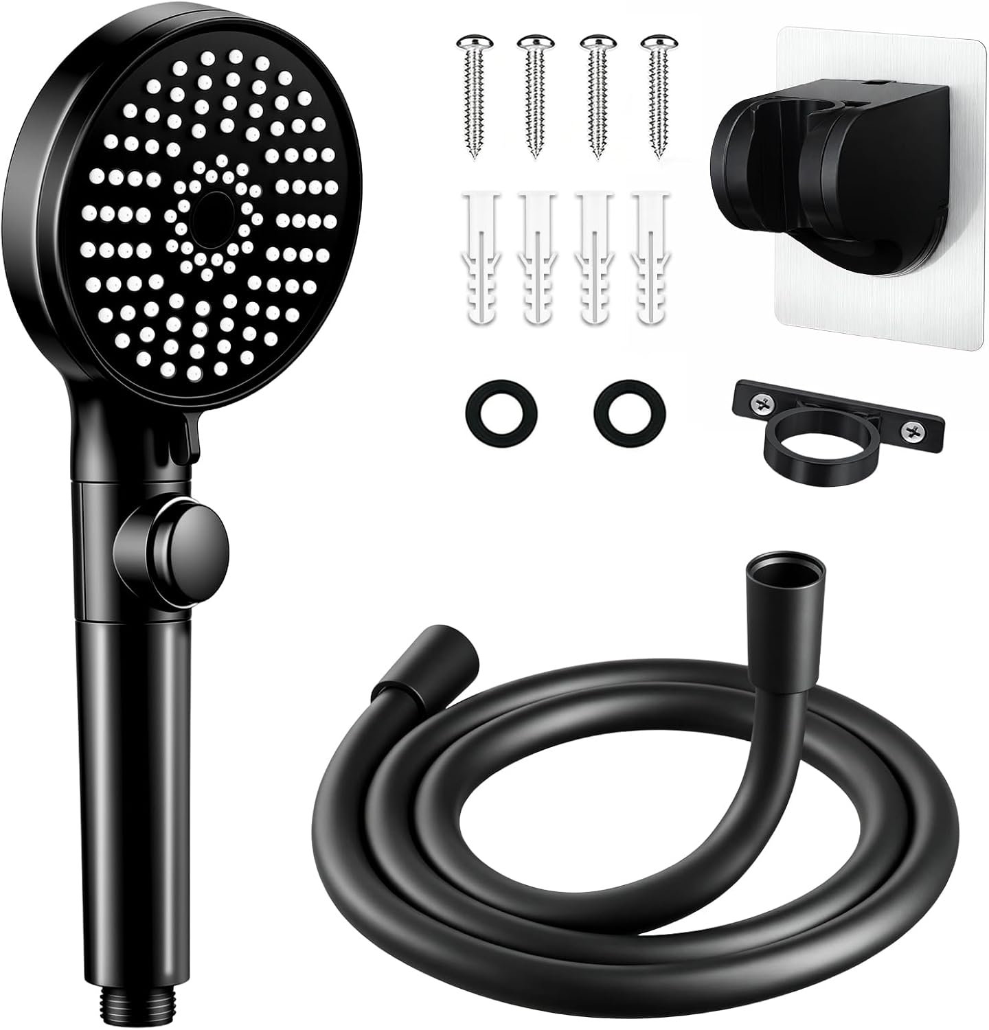 Detalle de ECOHARV EARV01 RV Handheld Shower Head, 5 Modes, Matte Black