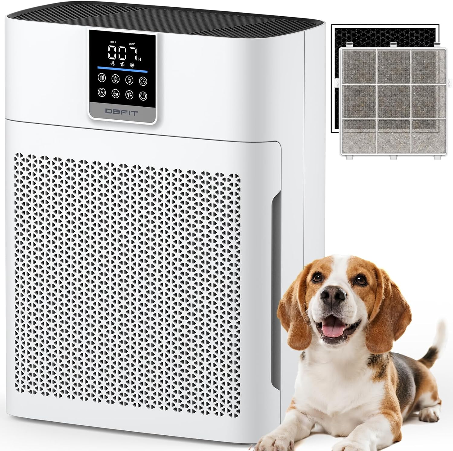 Detalle de DBFIT AP2410 Air Purifier for Large Rooms ⚙