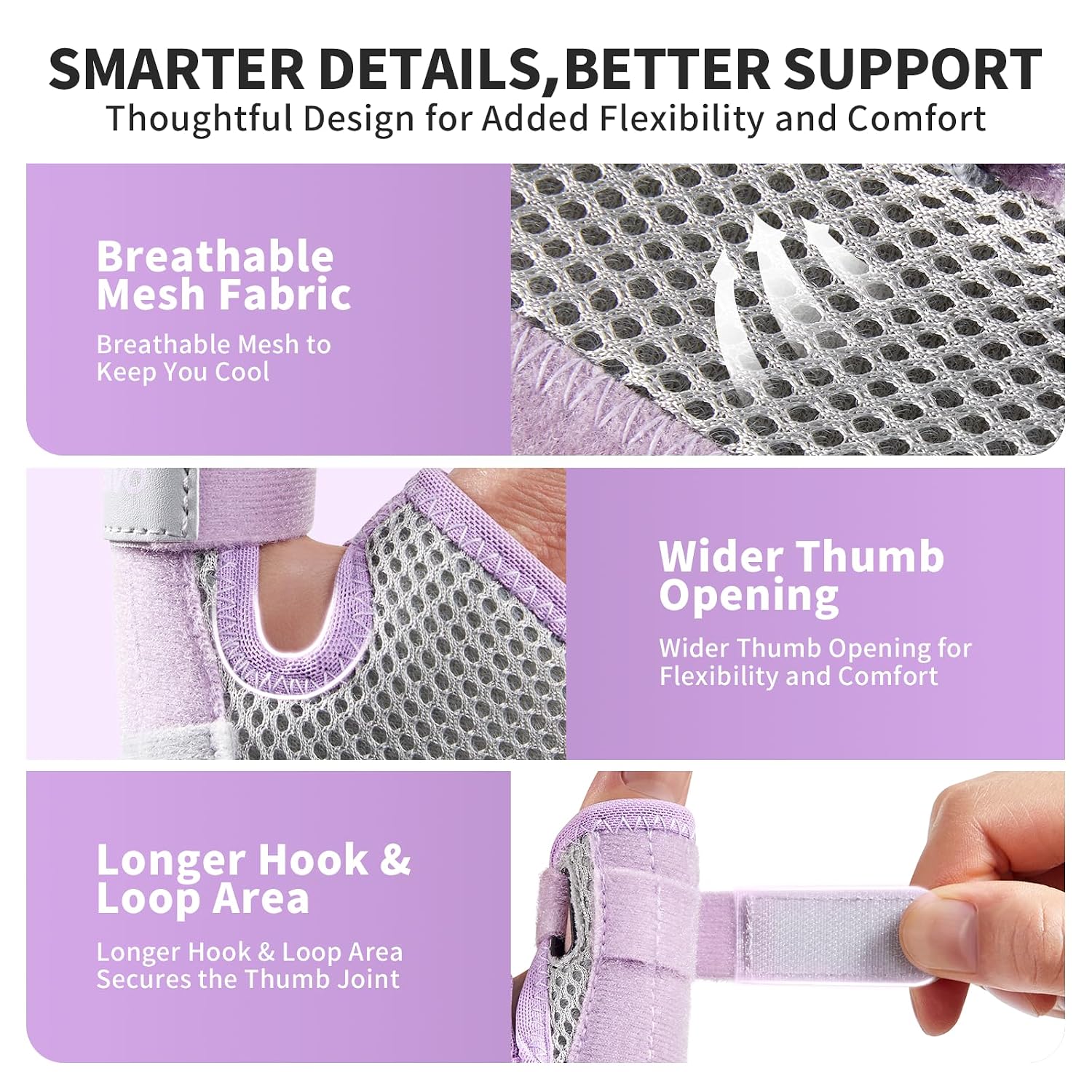 Thumbnail 5 de CAMBIVO Wrist Supports with Thumb Splint S/M