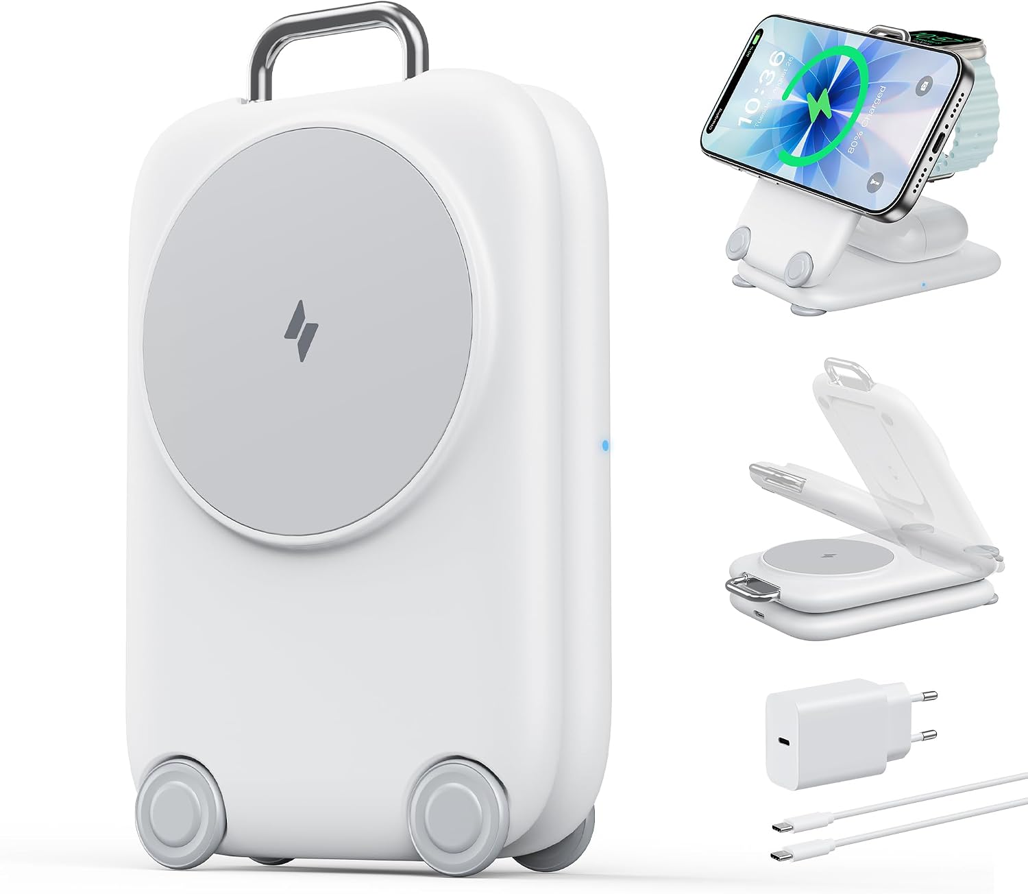 Detalle de Mukiya Station de Charge 3 en 1 pliable
