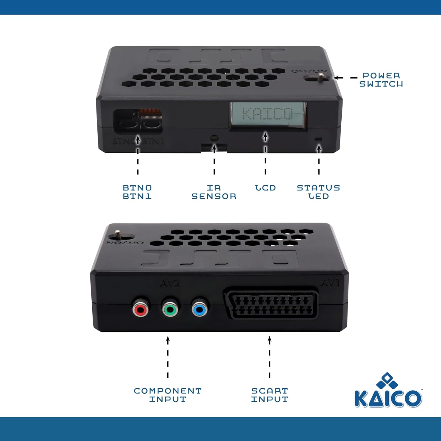 Detalle 1 de Kaico Edition OSSC 1.8 Open Source Scan Converter with SCART, Component and VGA to HDMI for Retro Gaming