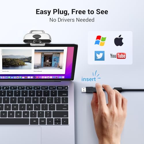 Thumbnail 8 de UGREEN Webcam Full HD 1080P 30FPS con 2 micrófonos incorporados – USB A, 85° de visión (Gris Plata)