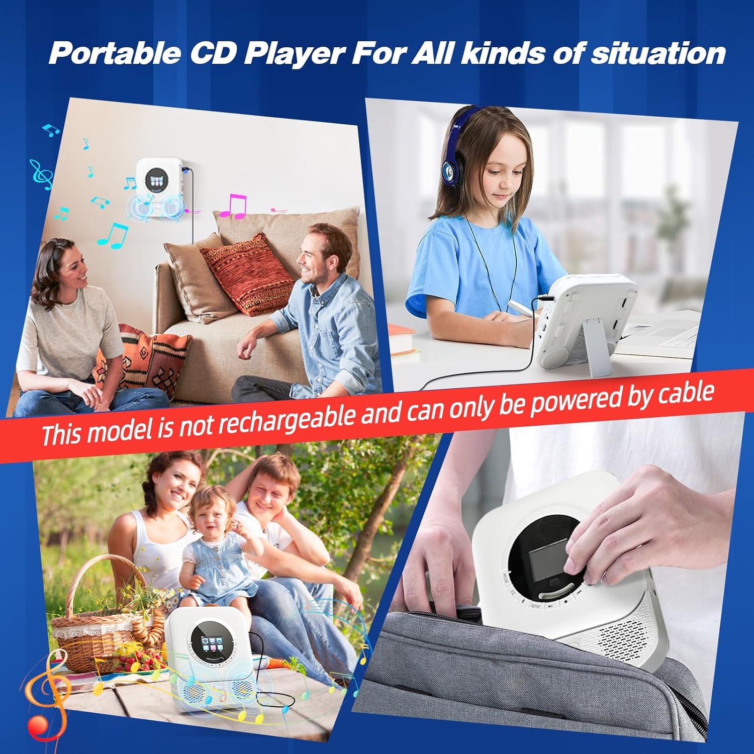 Thumbnail 6 de Arafuna Lettore CD Portatile Bluetooth 32 GB