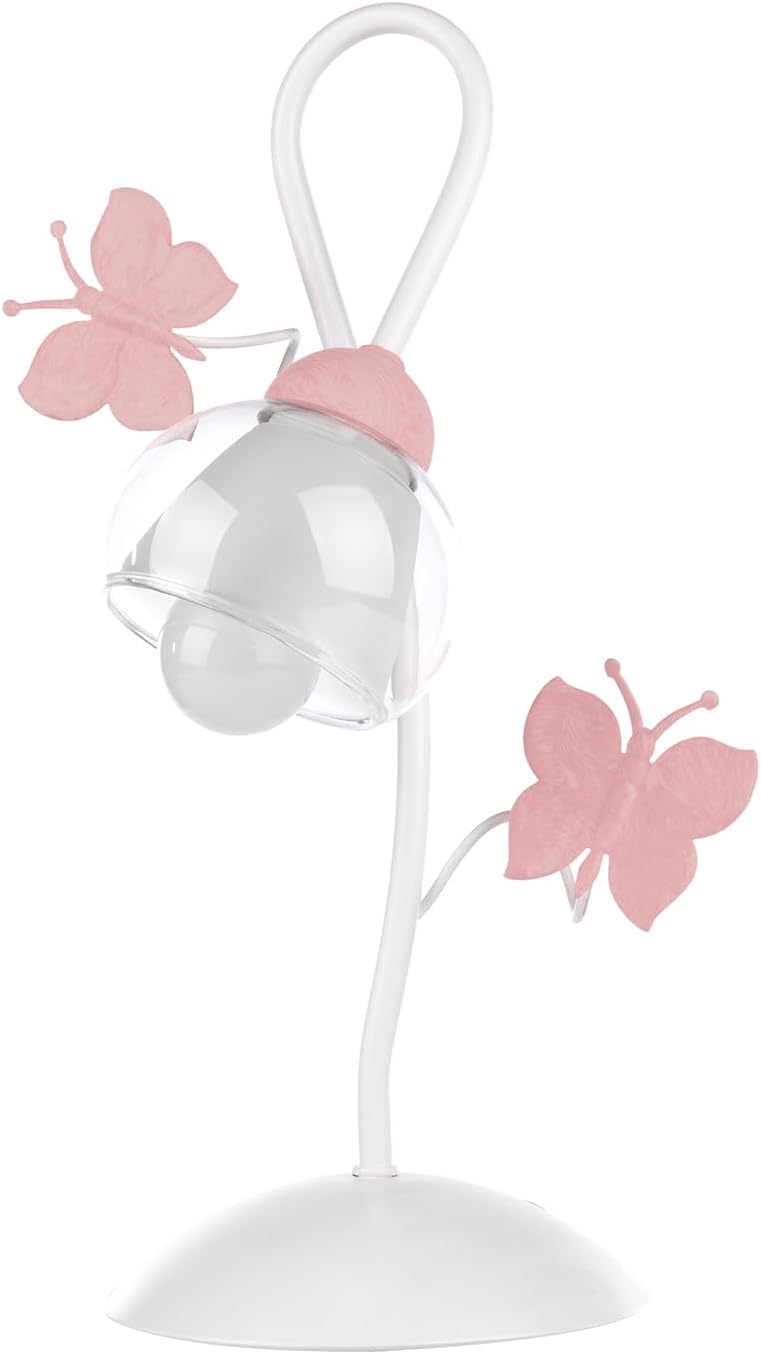 Thumbnail 6 de ONLI Butterfly – lampa stołowa z metalową ramą i szklanym kloszem E14