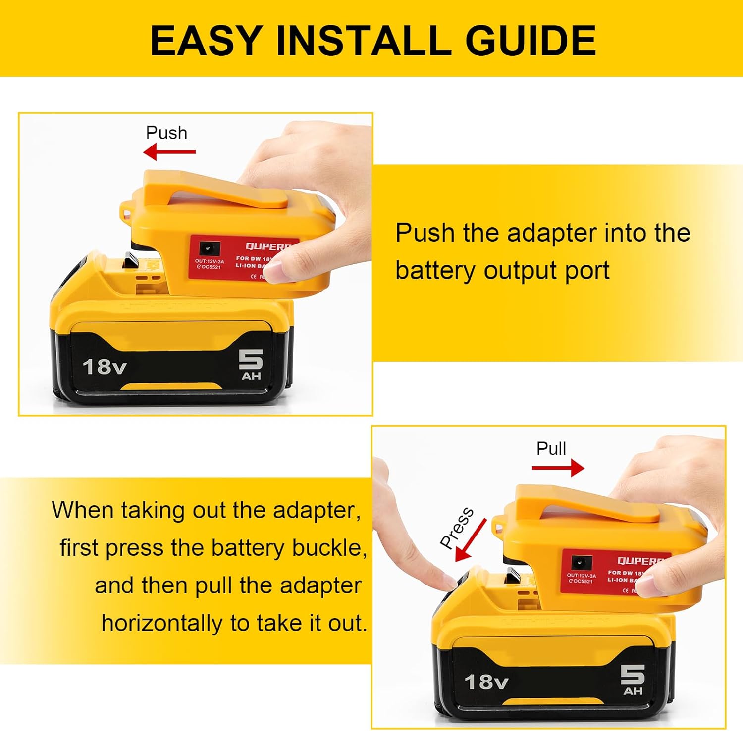 Thumbnail 4 de QUPERR USB Battery Adapter for Dewalt 18V