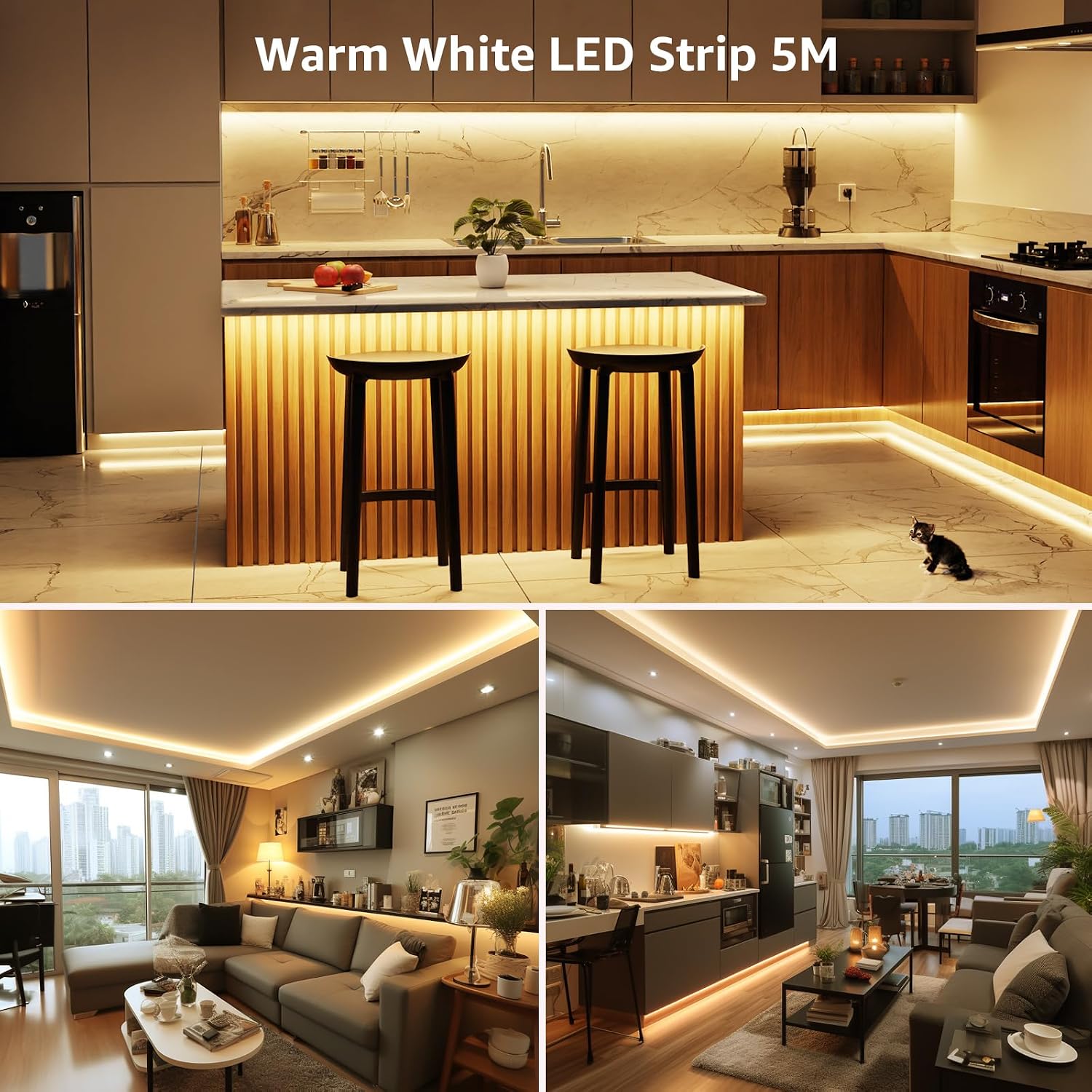 Thumbnail 5 de Lepro Warm White LED Strip Light 5M 300 LEDs 3000K 🌟
