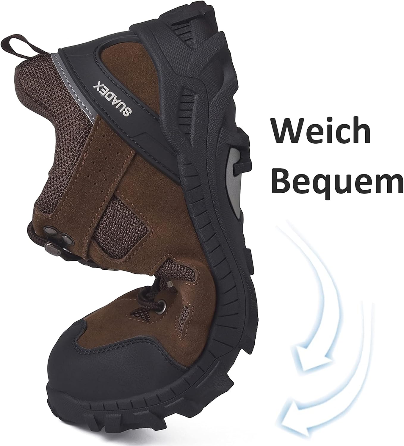 Detalle de SUADEX Sicherheitsschuhe – Leichte, atmungsaktive Stahlkappenschuhe für Herren und Damen (EU 37–48)