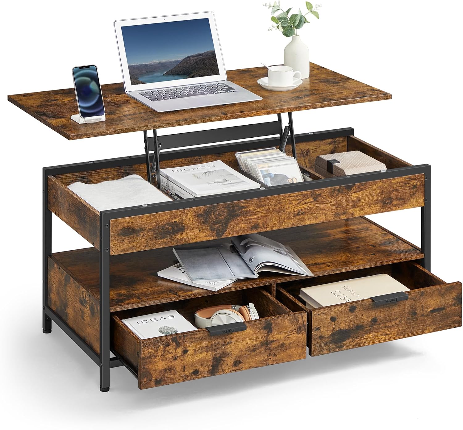 Thumbnail 6 de VASAGLE LCT209K02 table basse 63 cm 🛋