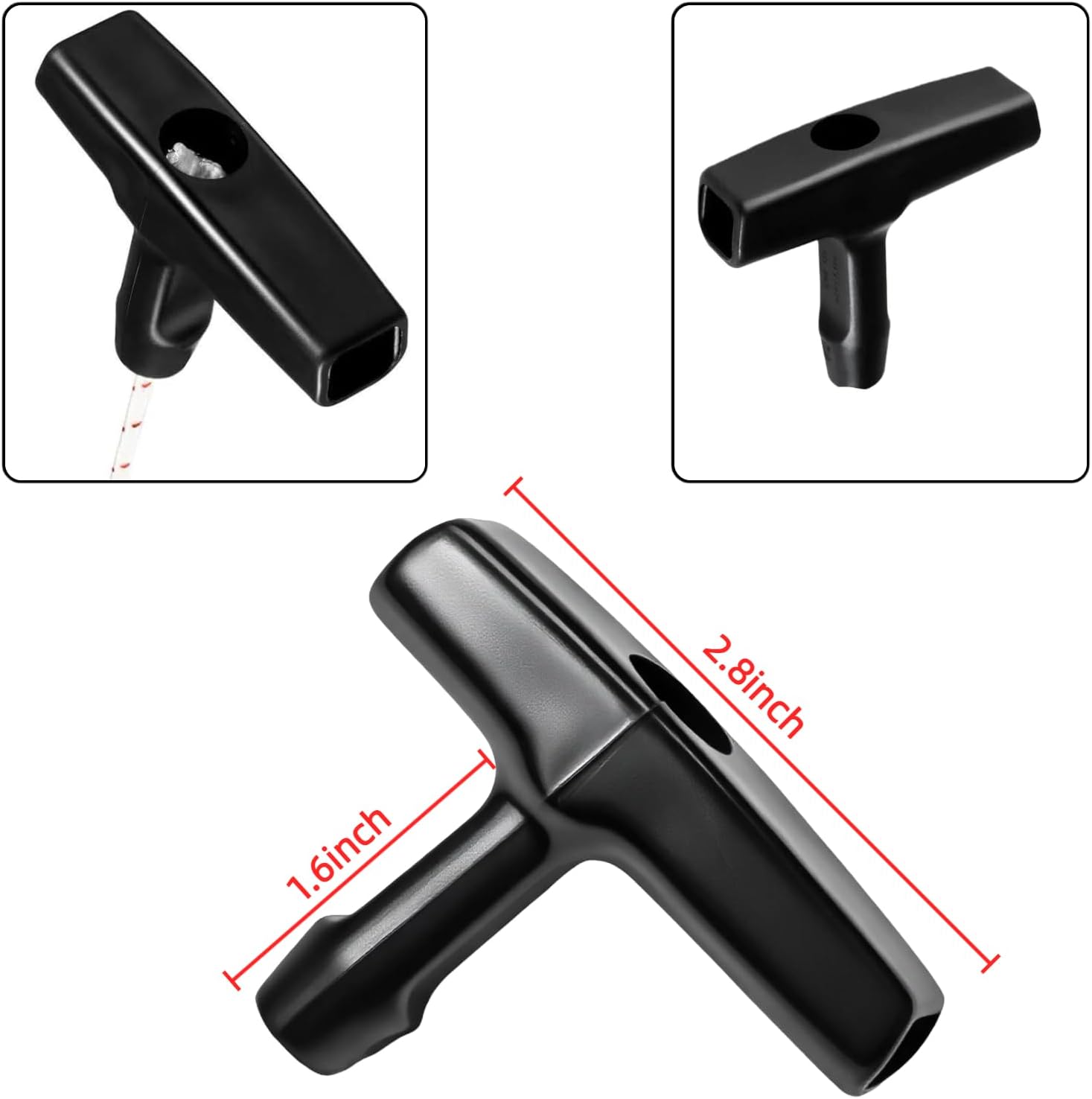 Detalle 2 de Recoil starter handles, industrial plastic