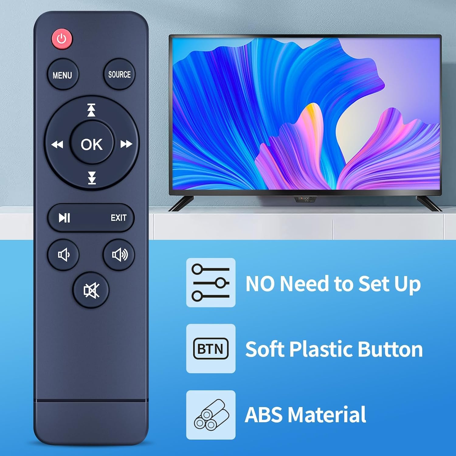 Thumbnail 1 de TCNOUMT Replacement Remote Control for DR.J Professional mini projectors