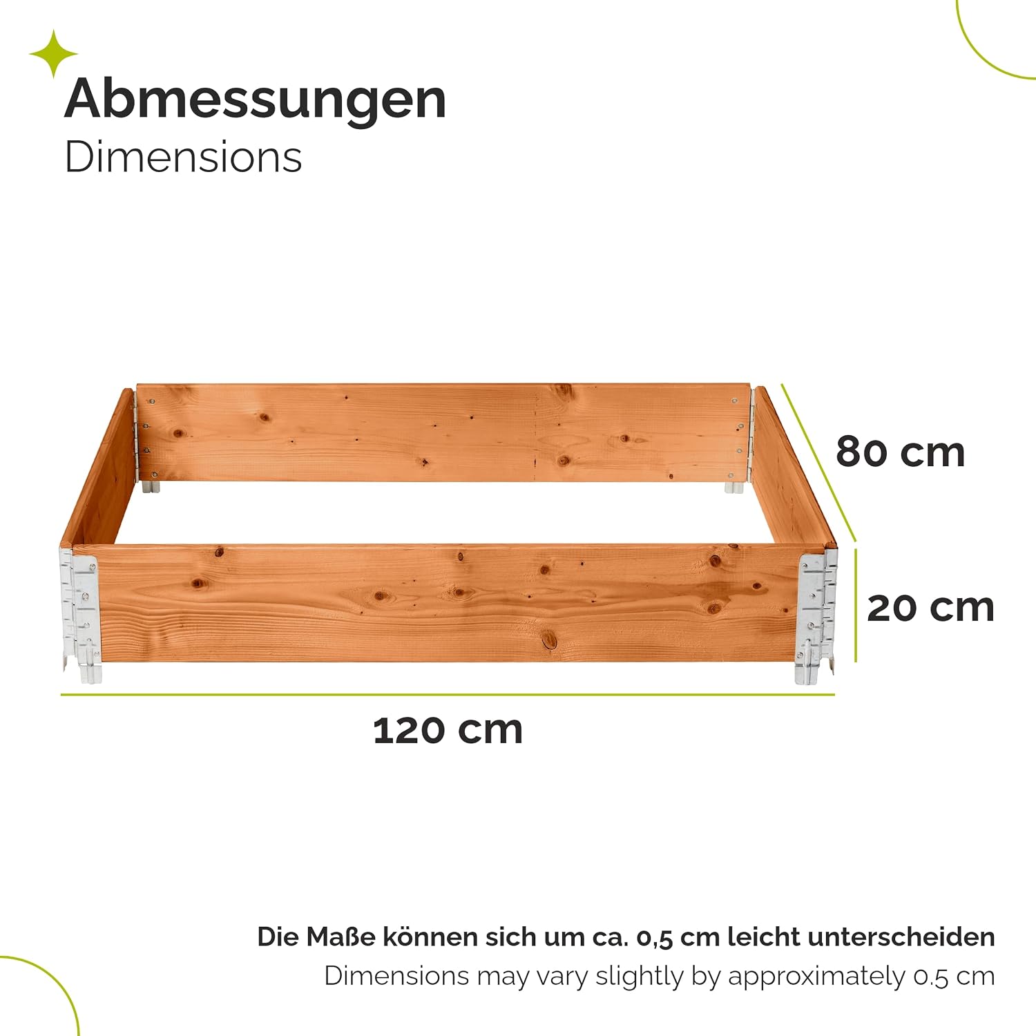 Thumbnail 1 de Garronda Telaio aggiuntivo in legno per pallet – Cassa di stoccaggio in legno Marrone 2 pezzi GD-0096