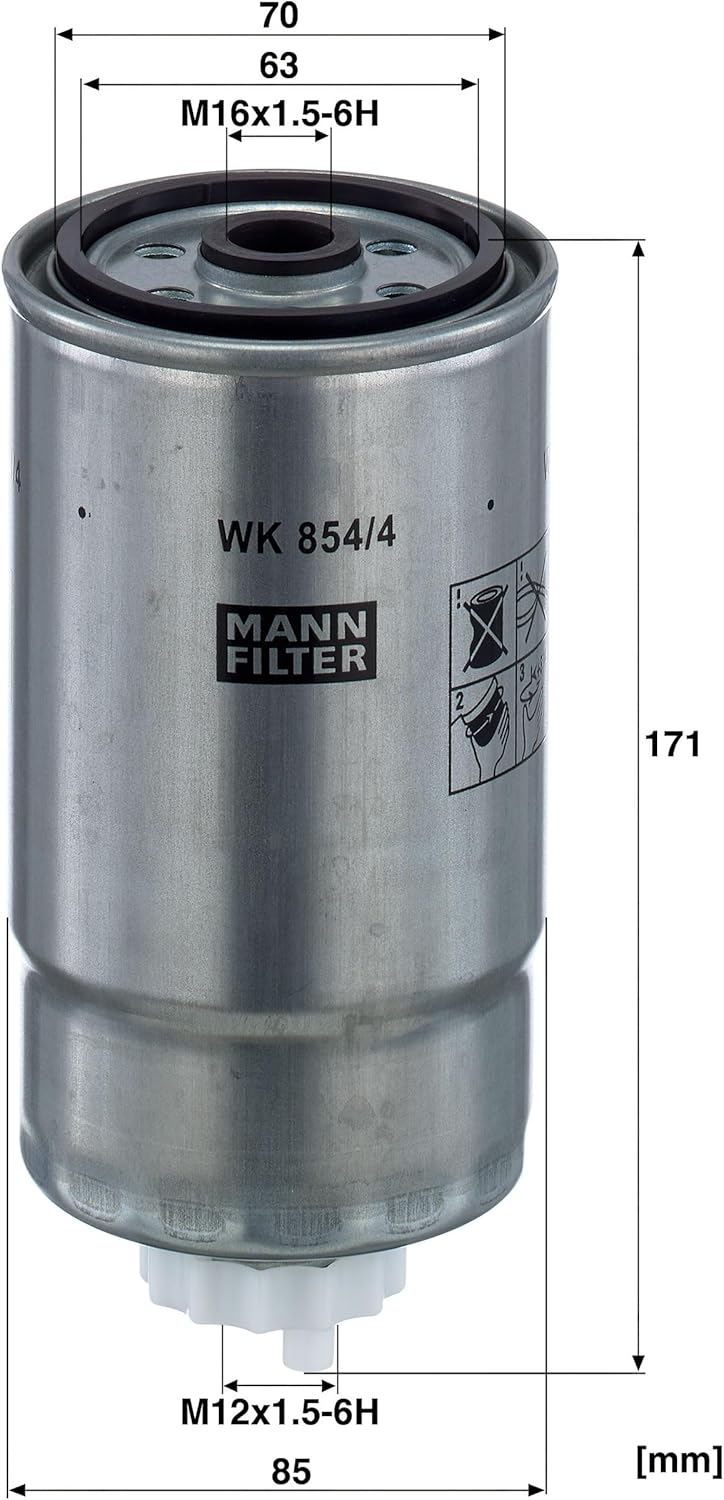 Thumbnail 2 de MANN-FILTER WK 854/4 Filtro carburante per Autovetture e Veicoli Commerciali
